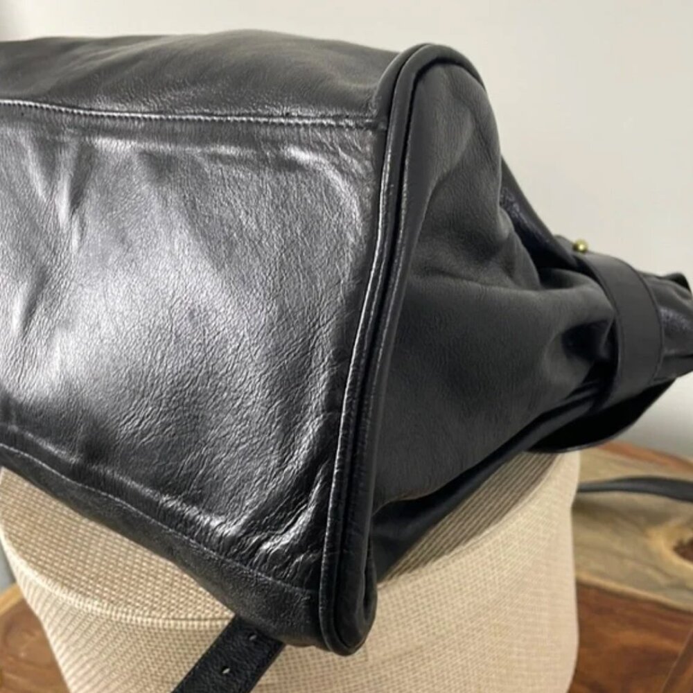 Mulberry Alexa Black Leather Oversized Satchel Purse - Picture 11 of 16